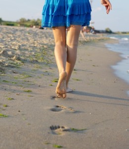Caminando en la playa